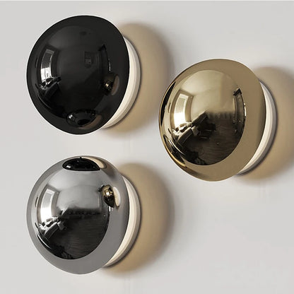 Nordic decorative gold circular wall lamp bedroom bedside living room dining room art minimalist wall mounted lamp