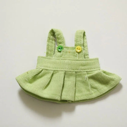 Ob11 Doll Clothes Fashion Denim Suspenders Skirt Casual Wears For 12cm Dolls DIY Doll Clothes Accessories Toys
