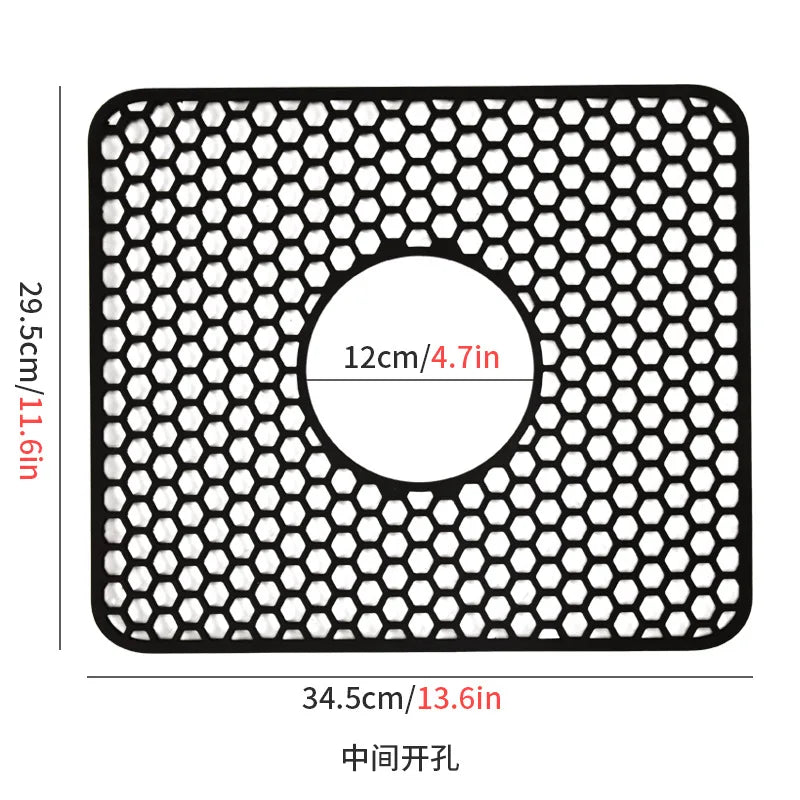 Sink Protectors for Kitchen Sink,Sink Mat,Grid Silicone Kitchen Sink Mat for Bottom of Stainless Steel Sink,Heat resistant mat