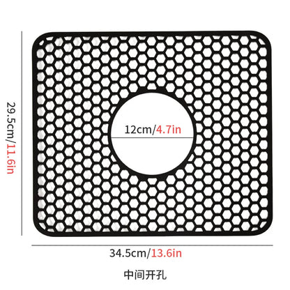 Sink Protectors for Kitchen Sink,Sink Mat,Grid Silicone Kitchen Sink Mat for Bottom of Stainless Steel Sink,Heat resistant mat
