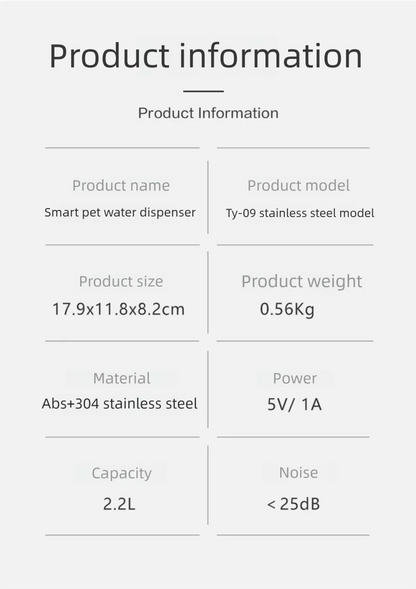 2.2L Automatic Cat Water Fountain With Faucet USB Stainless Steel Filter Silent Water Pump Cat And Dog Water Fountain Supplies