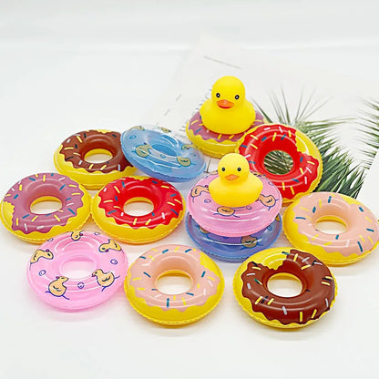 20PCS inflatable mini swimming rings water games swimming ring toys neighborhood mini children's swimming rings donuts