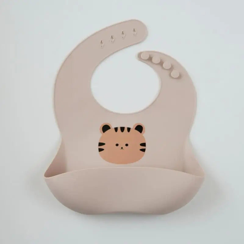 Baby silicone bib, bear bib, baby eating, children's complementary food, saliva bib, waterproof saliva towel