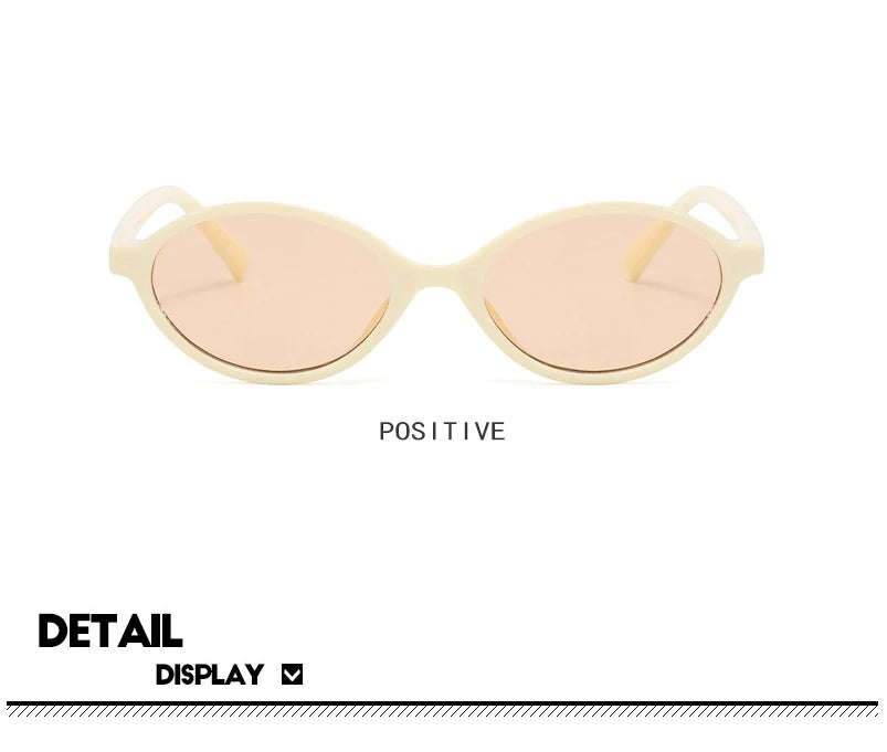 Vintage Oval Sunglasses Women Fashion Sun Glasses for Female Sexy Ladies Small Frame Round Eyewear