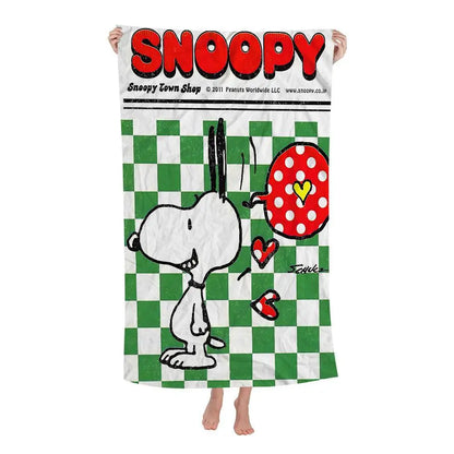 S-Snoopy Anime Cartoon Beach Towel Cute Kawaii Room Decor Bath Girls Children Hand Towels For Bathroom Shower