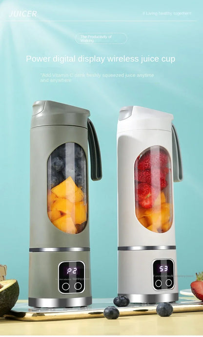 Household  Mixer Machine Portable Blender Crushed  Electric Juicer With 3 Speed 450ML Large Capacity Digital Display Juice Cup