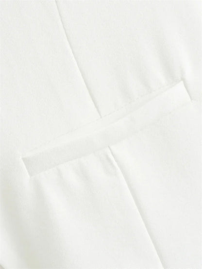 2025 Office Blazer Vest | 2-Color Stretch Waistcoat for Summer Women Workwear | Breathable Linen with Hidden Pockets