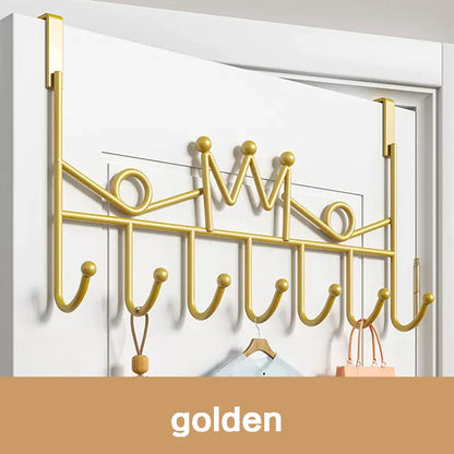 Hook Behind the Door, Punch-Free Door Rear Hanger, Door Storage Coat Hook, Entrance Door Bathroom Door Hook, Door Shelf, for Living Room, Kitchen and Bathroom