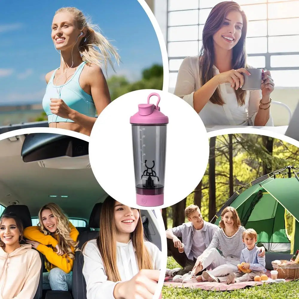 Protein Blender Gym Shaker Bottle Cup 23oz Leak Proof Portable Electric Rechargeable Bottle For Gym Workout Travel Sports