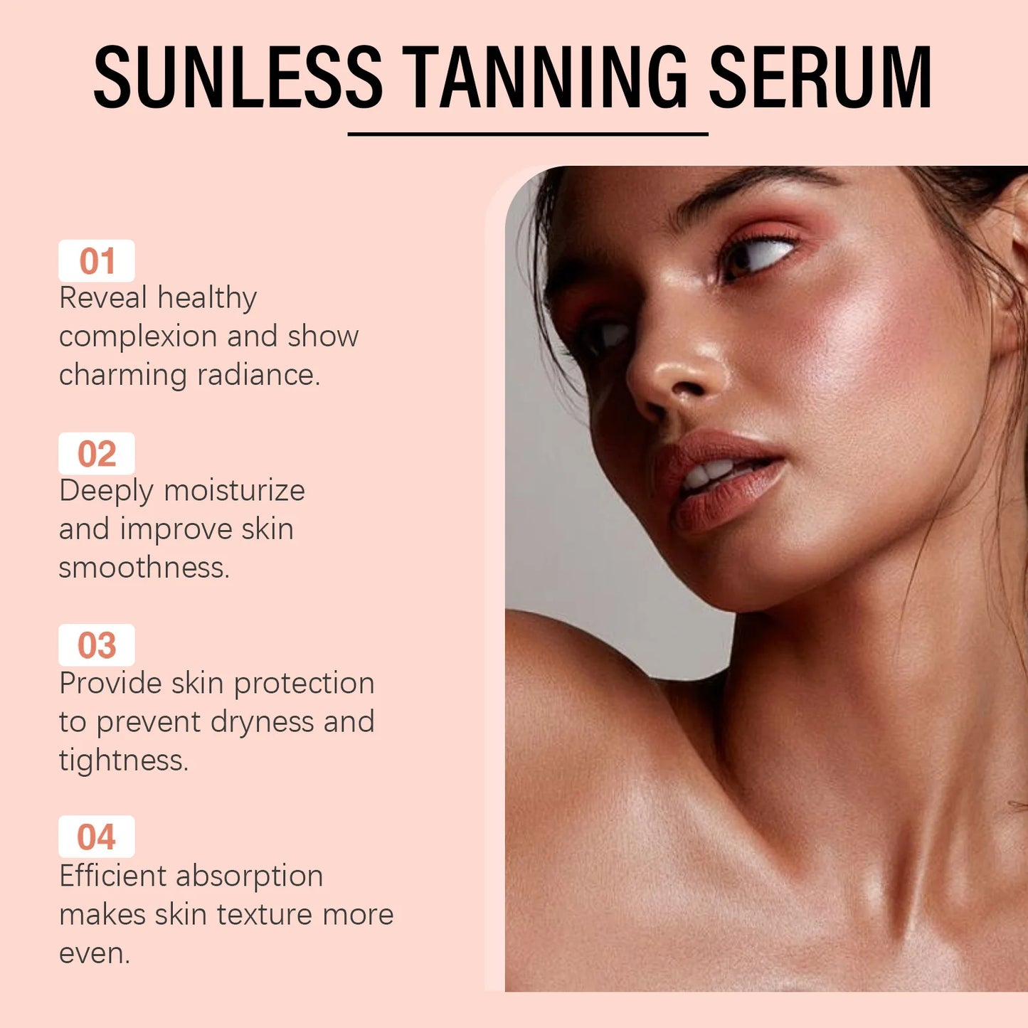 Herbal Sunless Tanning Essence Lasting Absorb Sunlight Natural Skin Sexy Protect Solarium Body Face Bronze Self Tanning Serums