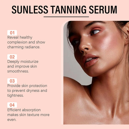 Herbal Sunless Tanning Essence Lasting Absorb Sunlight Natural Skin Sexy Protect Solarium Body Face Bronze Self Tanning Serums