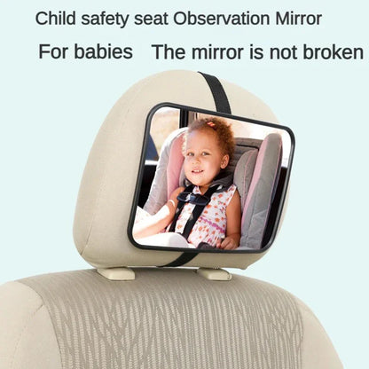 1PCS Adjustable Wide Car Rear Seat Mirror Baby/Child Seat Car Safety Mirror Monitor Square Safety Car Baby Mirror Car Interior