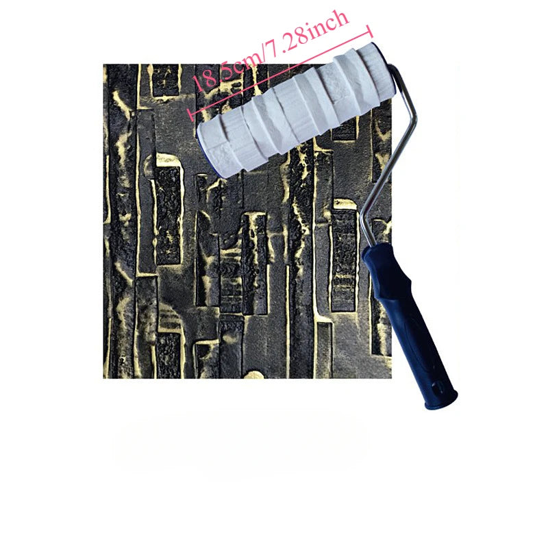 Paint Roller Painting Tool for Wall Rubber Protection Stamp Polyurethane Textured Paint Pottery Wheel Embossed Paint Roller