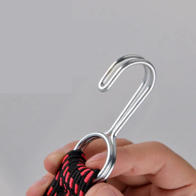 Motorcycle Elastics Rubber Luggage Rope Cord Hooks Bikes Rope Tie Auto Luggage Roof Rack Strap Fixed Band Hook Car Accessories