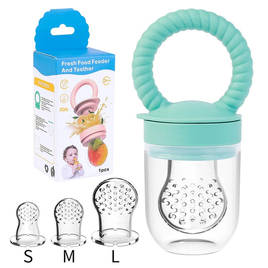 1pcs Food Bite Bag Feeder Fruit Vegetable Feeding Food Grade Silicone Feeding Tableware Silicone Baby Pacifier Bottle Feeder