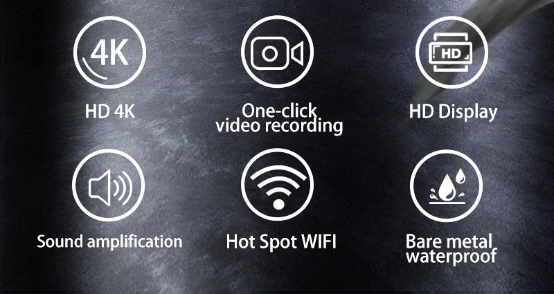 4K Ultra HD WiFi Camera/Mini Outdoor Sports Camera/Motorcycle Camera/Bicycle Riding Camera/Wearable Helmet Camera