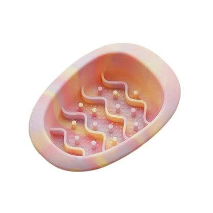 Silicone Pet Slow Food Bowl Help Healthy Multiple Colors Pet Licking Pad Anti Overturning Anti Knock Pet Bowl for Dogs and Cats