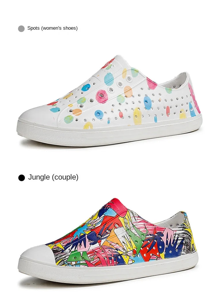 Kid Boy Girl Garden Cave Shoe Child Sandal Women Garden Sandals Graffiti Diy Casual Outdoor EVA Beach Summer Sandal Holey Shoes