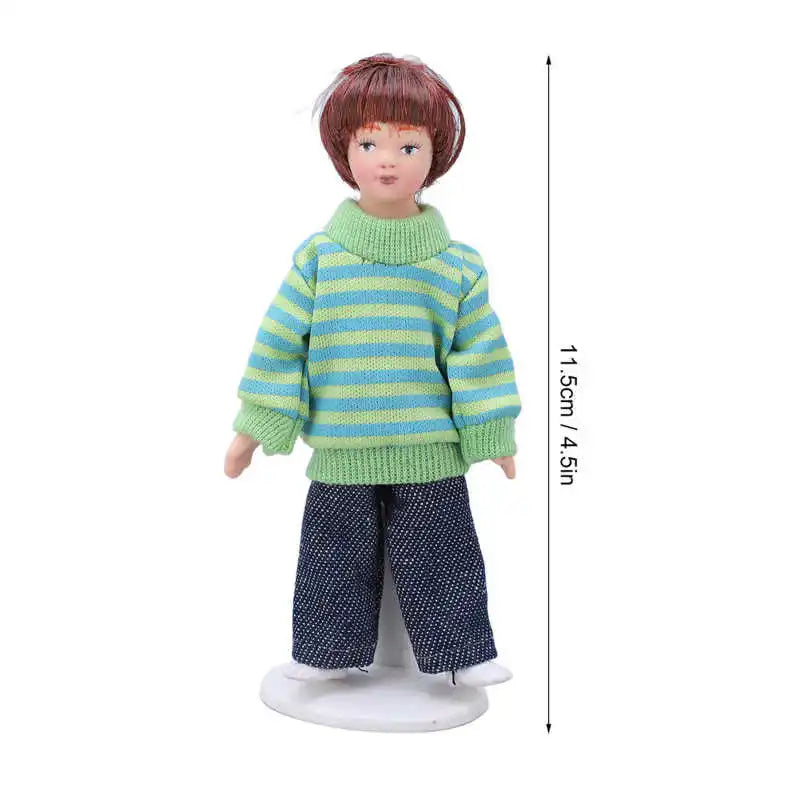 Doll House Servant 1:12 Doll House Miniature Turnable Ceramic Victorian Servant Toy Decoration with Stand