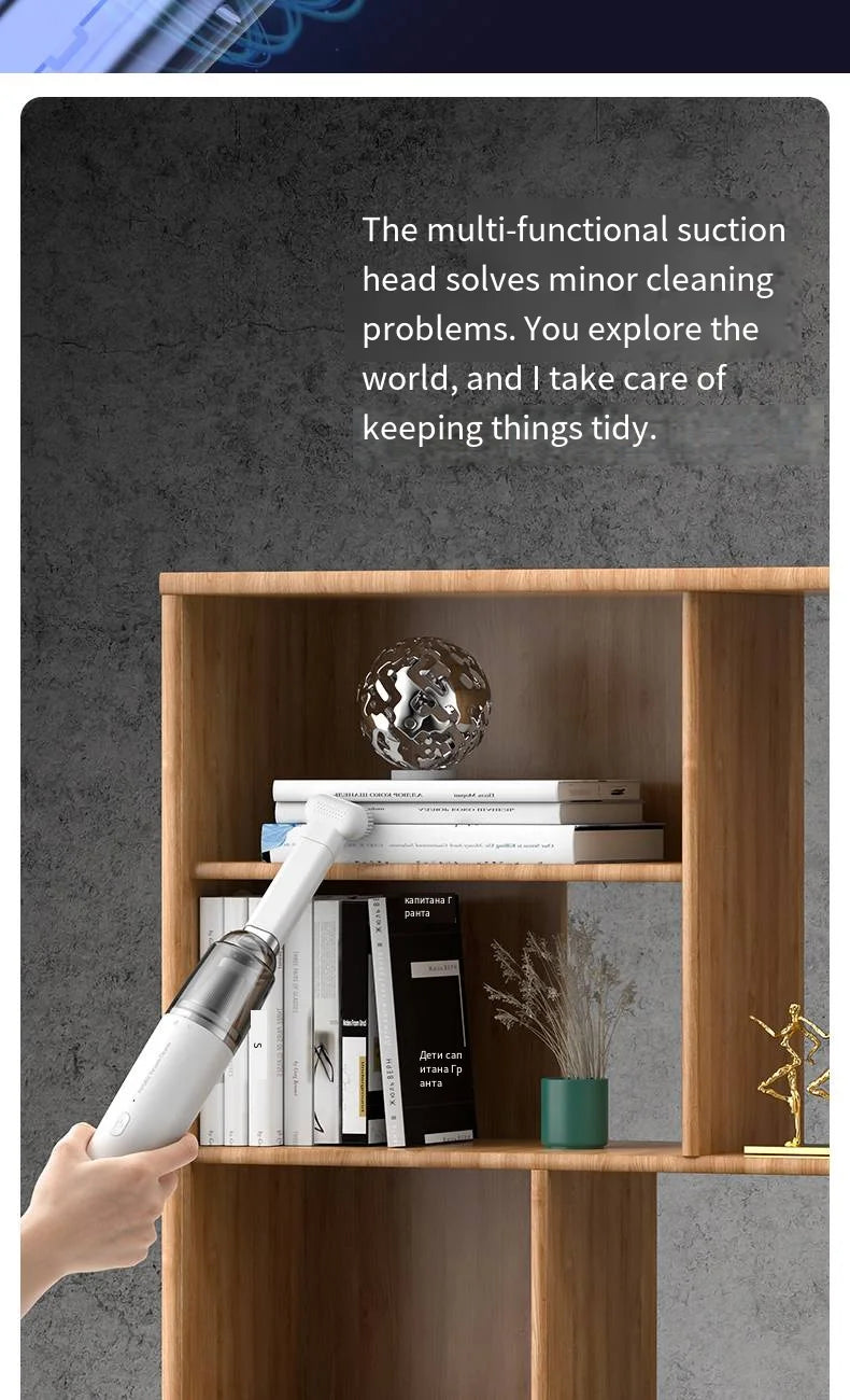 Vacuum Cleaner Mini Car Cleaning Powerful Suction Handheld Car Vacuum Cleaner Rechargeable for Car and Home Auto Vacuum Cleaner