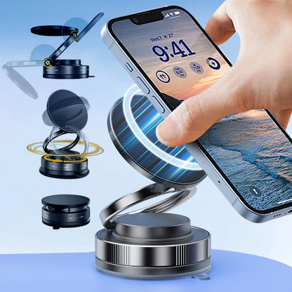 Rotatable 360 Degree Magnetic Car Phone Mount Vacuum Suction Phone Holder for Navigation Driving