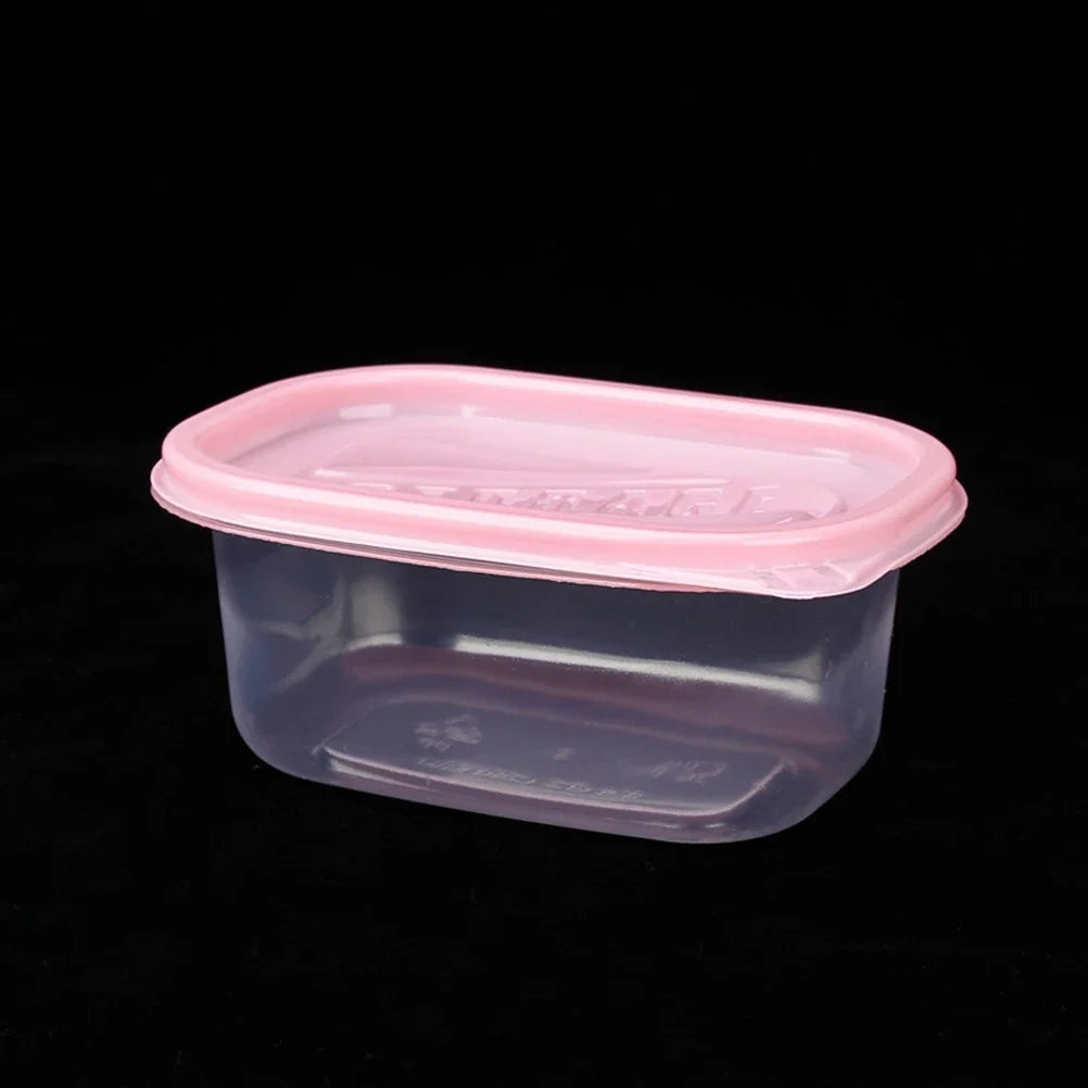 12pcs 280ML Rectangular Plastic Lunch Boxes Disposable Food Container Kitchen Sealed Box For Fruit Cake