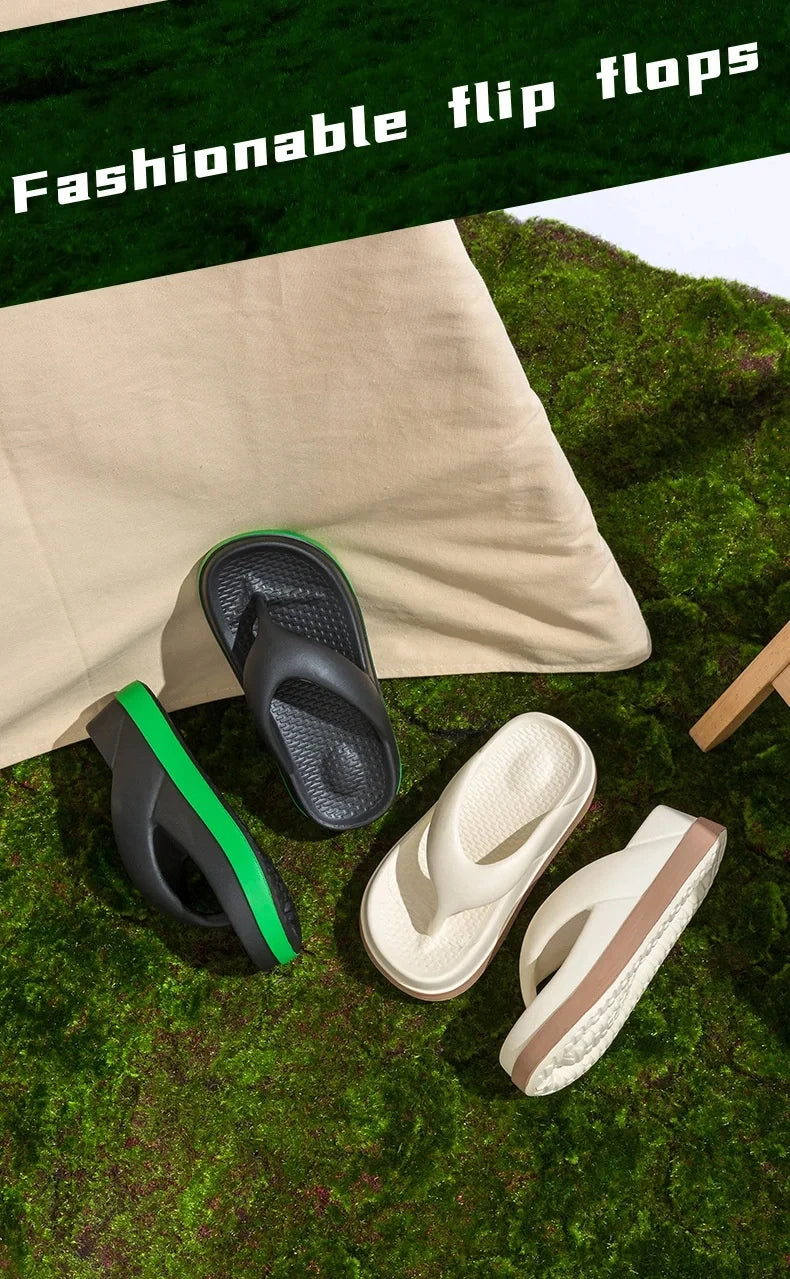 Woman Flip Flops Popular Design Shoes 2025 Trend Casual Platform Sandals Non-slip Outdoor Slippers Unique Features Flat Sandals