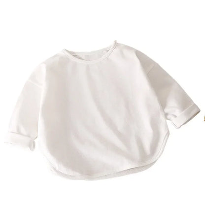 Baby Boys Basic Tee Long Sleeve T-shirts Pure Cotton Baby Girl Tops Kids T-shirt Cotton Spring Tee Shirts Baby Boy Clothes
