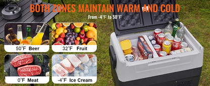 35L, 45L, 55L Car Refrigerator-Mini Fridge Freezer with Portable Compressor Cooler,Ice Box for Camping and Travelling Adventures