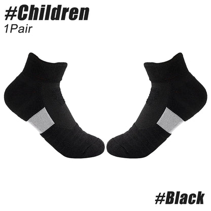 Anti-slip sports socks for men, solid color compression socks for cycling, running, football, basketball, soccer, 1pair