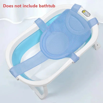 Baby Bath Net Mat Children Bathtub Shower Cradle Bed Seat Newborn Adjustable Bathtub Pillow Seat Cushion Cross-shaped Anti-slip