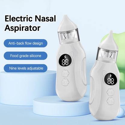 Baby Nasal Aspirator Electric Nose Cleaner Newborn Baby 9-Speed Nose Suction Device Booger Mucus Sucker for Infant Low Noise