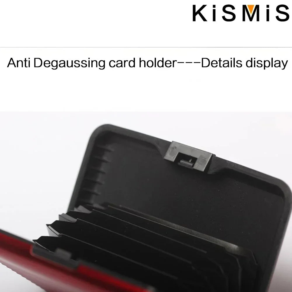 RFID Blocking Aluminum Card Case - Credit Card Protector, Business Card Holder, Metal ID Organizer Wallet, 6 Slots for Women,Men