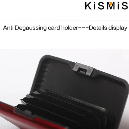 RFID Blocking Aluminum Card Case - Credit Card Protector, Business Card Holder, Metal ID Organizer Wallet, 6 Slots for Women,Men
