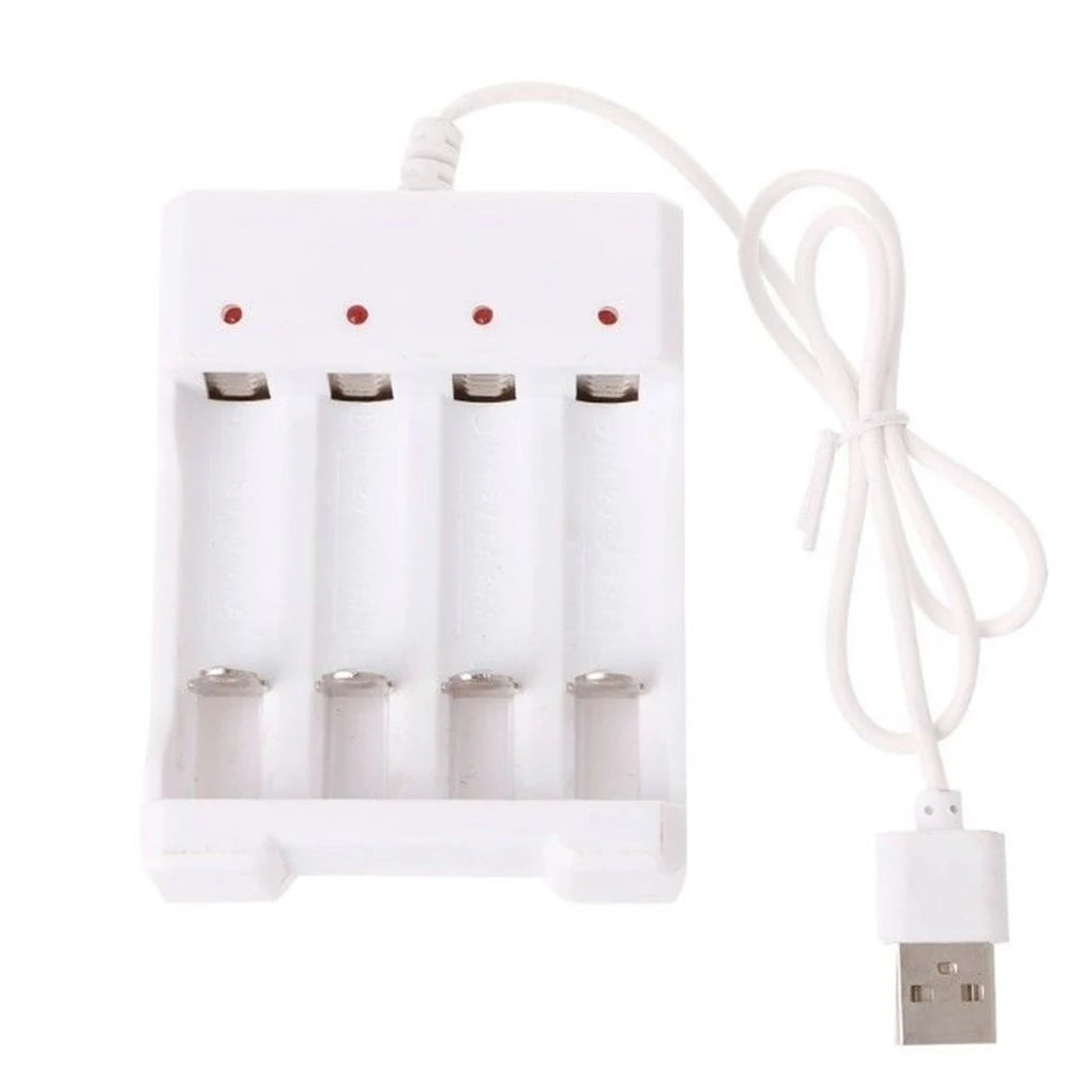 New high-speed USB 3/4 slot fast rechargeable battery charger short circuit protection AAA and AA rechargeable battery station