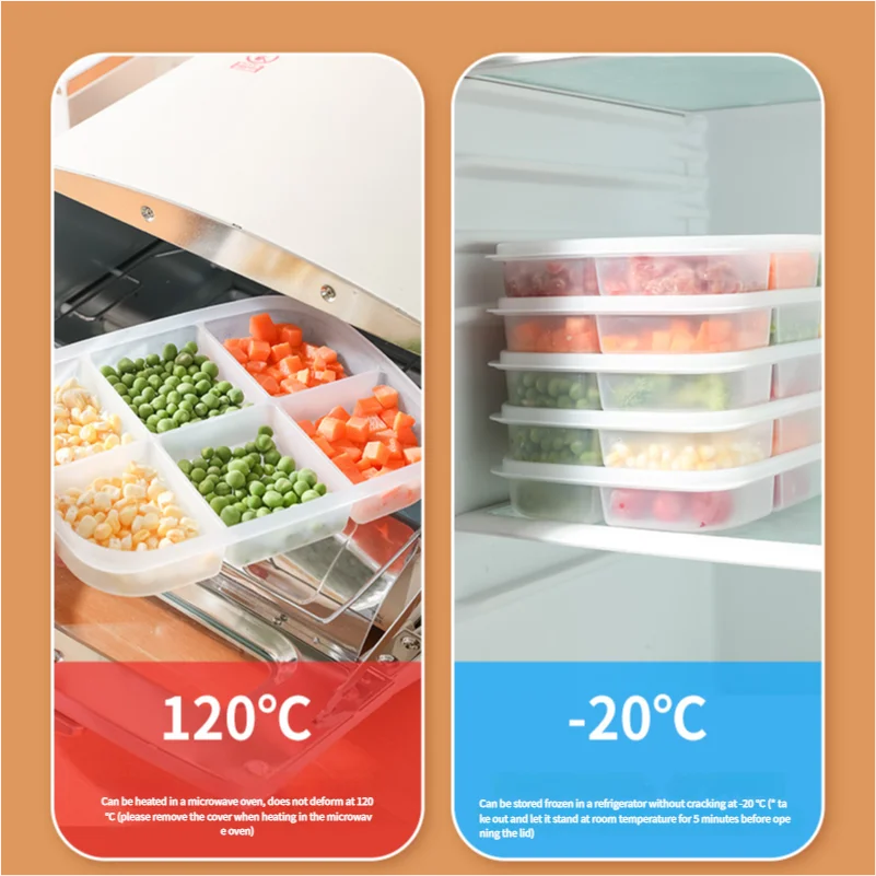 fridge Food retain freshnessBoxes Meat and vegetables Refrigerated container StackableKitchen food classification tool