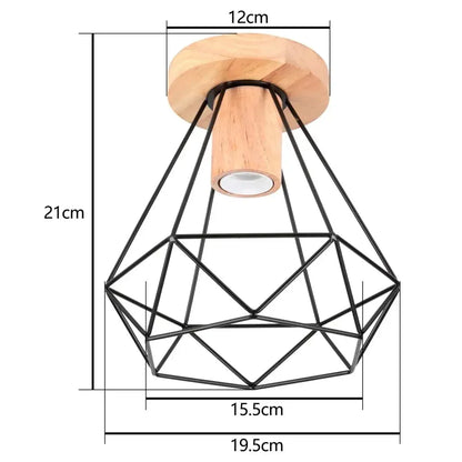 Led Lights for Room  Lamps for Living Room Wood Art Wood Light Modern Simple Retro Ceiling Light Entrance Lighting