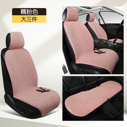 2023 New Car Heated Seat Cushion Made of Lamb Fleece Material, Comfortable and Warm, Suitable for Single Seat, Double Seat, and