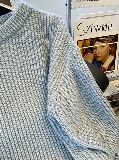 Syiwidii Oversized Sweaters for Women Knit Pullover Spring Autumn Winter Long Sleeve Causal Fashion Elegant Ladies Loose Jumpers