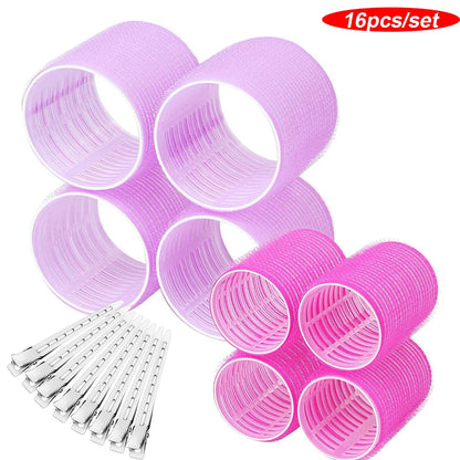Hair Roller No Harm To Hair Magic Curler Natural Curling No Heat Hair Bangs Volume Self-adhesive Hook & Loop DIY Styling Tools