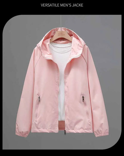 Women Travel Jacket Casual Wears Hooded Coat Outdoor Hiking Couple Wind-Proof Clothing Spring Autumn Fashion Unisex Outerwear