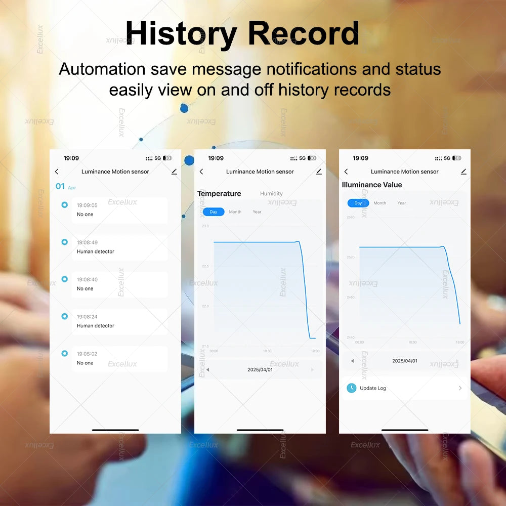 Smart Life 10G Human Motion Sensor Tuya Zigbee MmWave Radar Detector with Luminance Temperature Humidity Sensor Upgraded Sensor