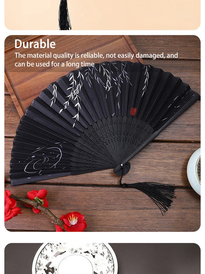Folding Hand Fan, Retro Style Folding Fan, Birthday Gift, For Dance Performance, Decoration Props