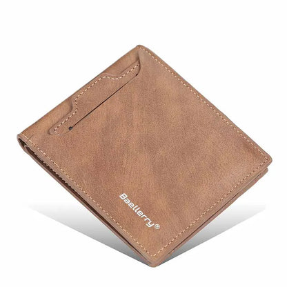 2025 New RFID Blocking Men Short Wallet Man Vintage Leather Wallet Male Handmade Billfold Coin Purse High Quality Business Purse