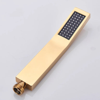 Uythner Handshower Head Brass Shower Head Square Handheld Head Replace Head Faucet Accessory Brass Material