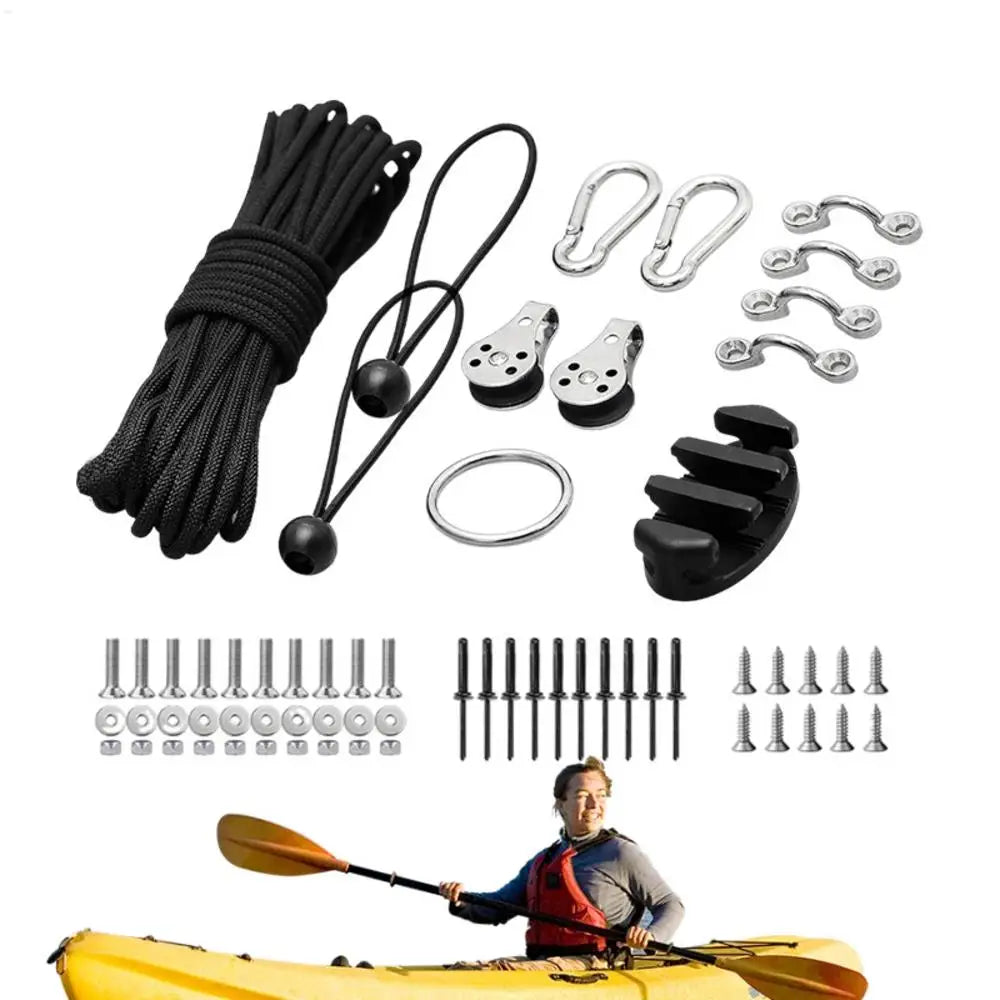 Kayak Anchors Trolley Kit Anchors System For Kayak Canoes Boat Kayak Hardware Eyes Wellnuts Screws Kayak Accessories For Kayak