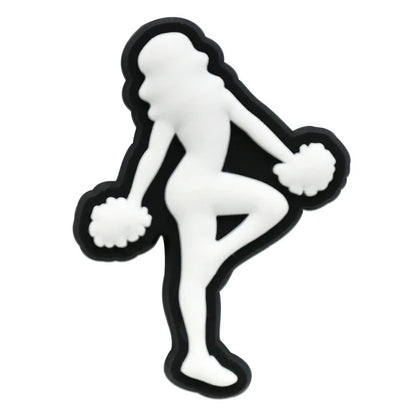 Cute Cheerleading Shoe Charms Decoration for Crocs Pin Accessories Charms Bracelet Wristband DIY Shoe Party Gifts