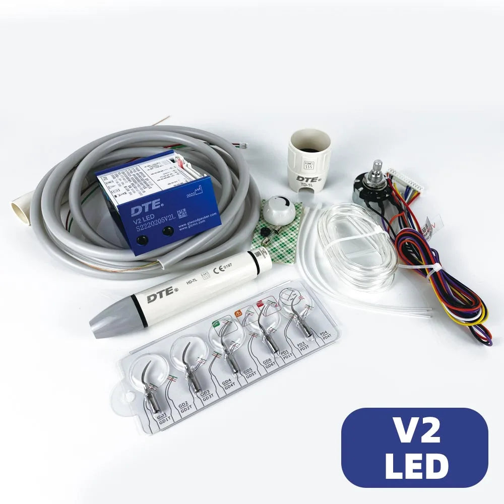 DTE V2 V2LED Dental Built in Ultrasonic Scaler HD-7H HD-7L Handpiece Scaling Tips For Dentistry Teeth Cleaning Whitening Tools