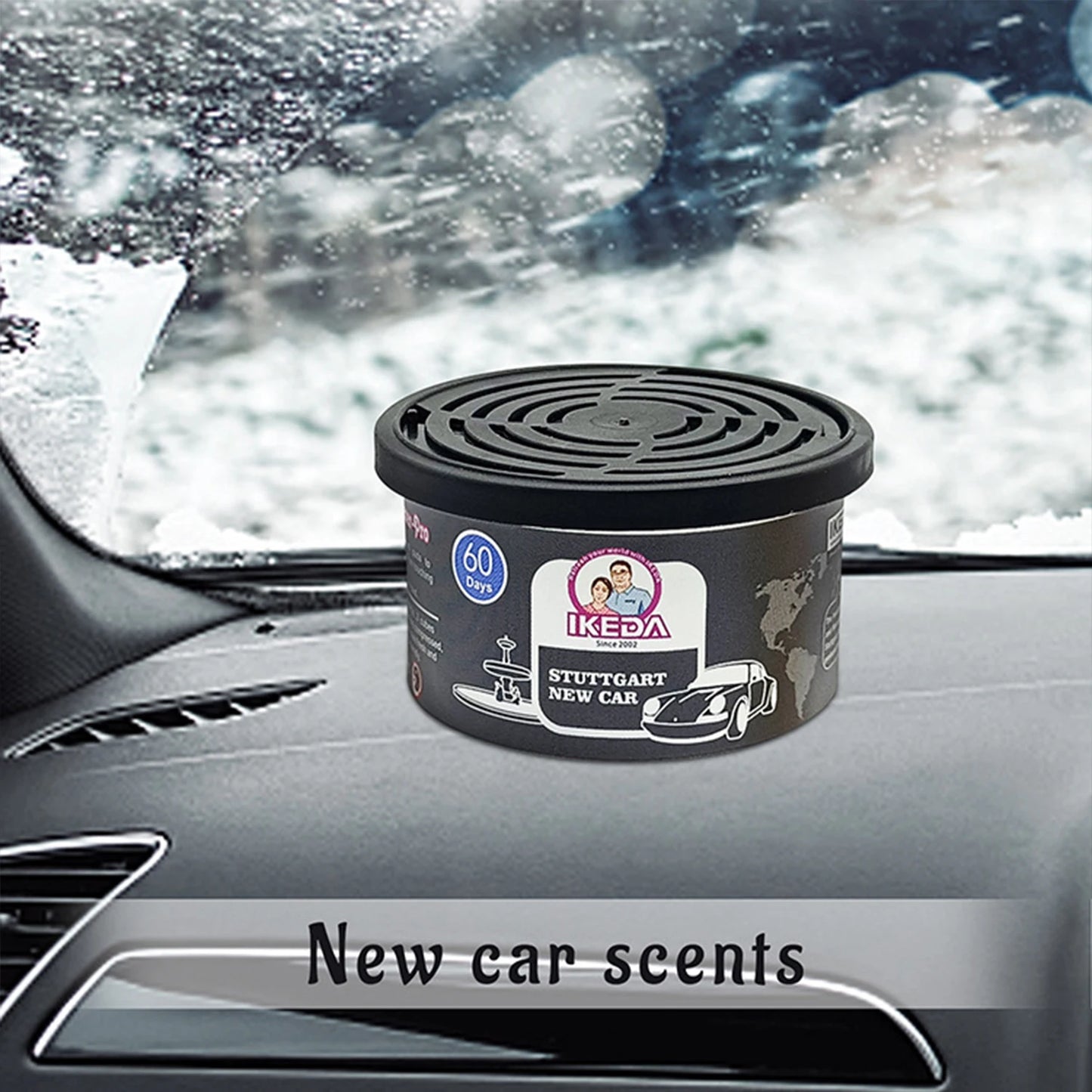 Car Air Freshener: 12 kinds Scent | Organic Cans | Odor Eliminator Essential | Long-Lasting | Strong Fragrance | For Home