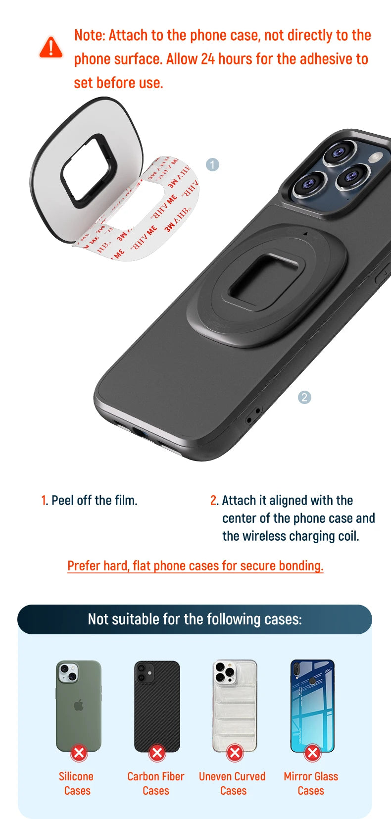 Magnetic Bike & Motorcycle Phone Mount - Universal Smartphone Holder with GPS Support, Secure Magnetic Attachment for Cycling